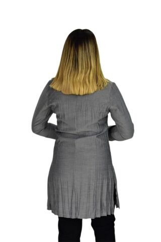Kadın Nakışlı Hakim Yaka Tunik JNS-3004 GRİ - 40