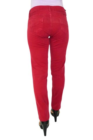 Kadın Düşük Bel Kanvas Pantolon 342639 BORDO - 30/32