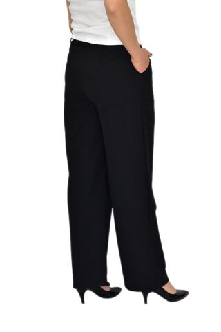 Kadın Pileli Bol Pantolon BGL-ST04352 SİYAH - S