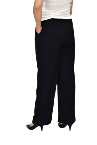 Kadın Pileli Bol Pantolon BGL-ST04352 SİYAH - S