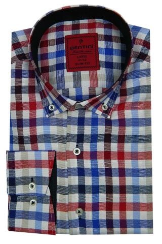 Erkek Slim Fit Ekose Gömlek Bgl-st00089