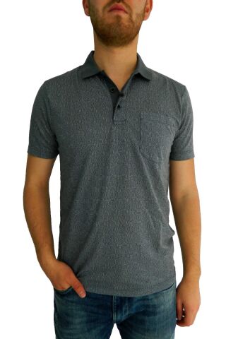 Erkek Polo Yaka Cepli Jakar Tişört Bgl-st01056 KAHVE - M