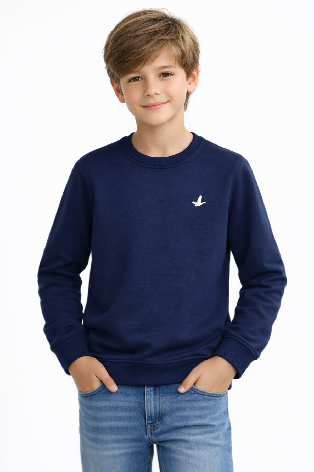 Erkek Çocuk Sweatshirt BGL-ST05228 LACİVERT - 16 YAŞ