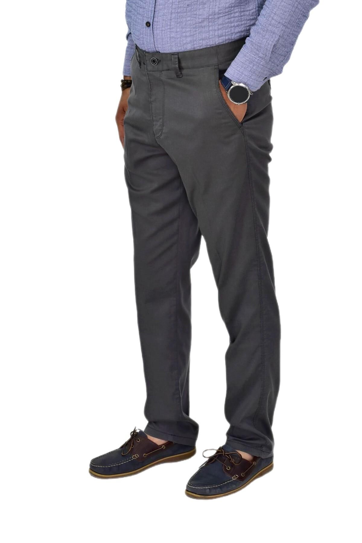 Erkek Kanvas Yazlık Pantolon Klasik 1307 BGL-ST04600 HAKİ - 46