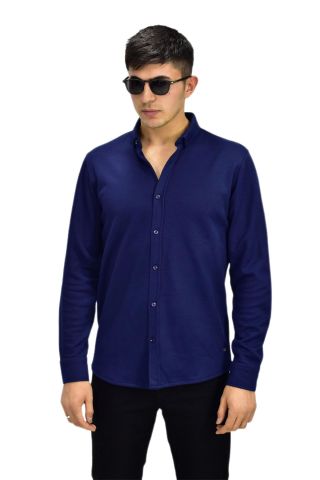 Erkek Spor Jakarlı Uzun Kol Gömlek R6530 BGL-ST03205
