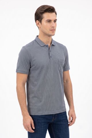 Erkek Büyük Beden Polo Yaka Pamuklu Cepli Tişört 5113 BGL-ST05539