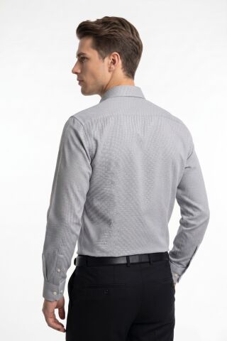Erkek Klasik Tek Cepli Uzun Kol Gömlek 4055 BGL-ST05495 LACİVERT - XL