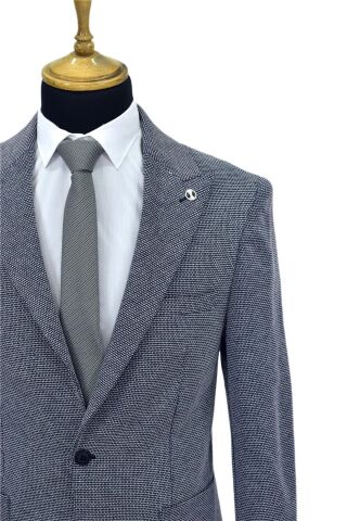 Erkek Tek Spor Ceket Çift Yırtmaçlı BGL-ST03983 LACİVERT - 50