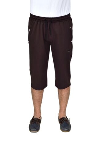 Erkek Rahat Kesim Düz Paça Dalgıç Kumaş Kapri BGL-ST04613 KAHVE - XL