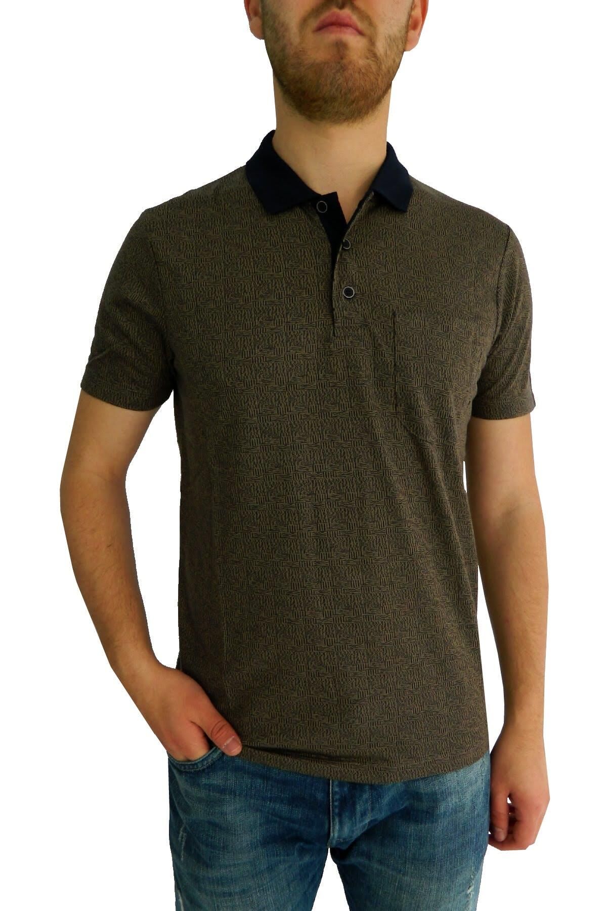 Erkek Polo Yaka Cepli Jakar Tişört Bgl-st01056 KAHVE - M