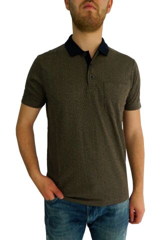 Erkek Polo Yaka Cepli Jakar Tişört Bgl-st01056 KAHVE - M