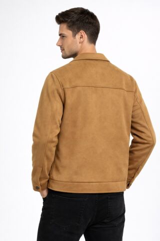 Erkek Siyah Regular Fit Mevsimlik Süet Spor Mont BGL-ST05013 CAMEL - M