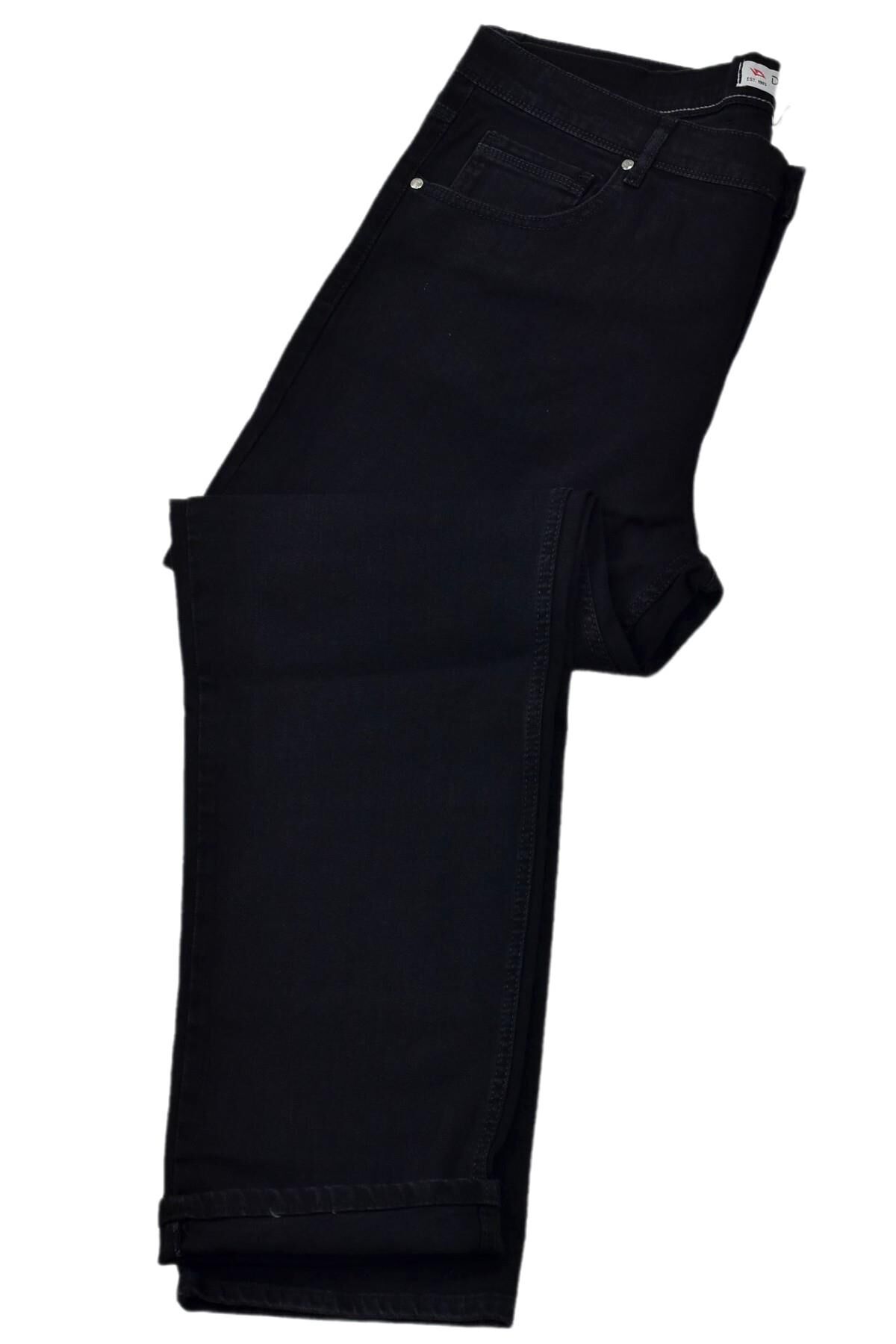 Erkek Büyük Beden Jeans Pantolon Klasik Kalıp 1702 BGL-ST04191 SİYAH - 44