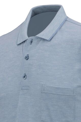 Erkek Büyük Beden Polo Yaka Pamuklu Cepli Tişört 5113 BGL-ST05539 MAVİ - 3XL