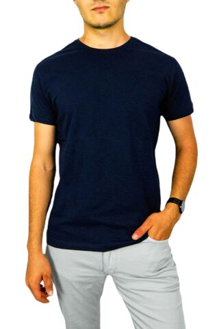 Erkek Büyük Beden Sıfır Yaka Tişört BGL-ST00488