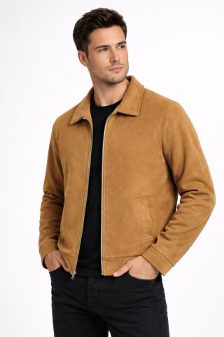Erkek Siyah Regular Fit Mevsimlik Süet Spor Mont BGL-ST05013 CAMEL - 3XL