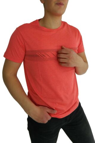 NAYKI ERKEK SIFIR YAKA PANO BASKILI PETEK SÜPREM T-SHİRT 2123 BGL-ST01