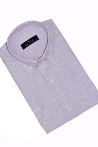Erkek Pıtırcık Desen Klasik Tek Cepli Uzun Kol Gömlek BGL-ST05571 BORDO - 2XL