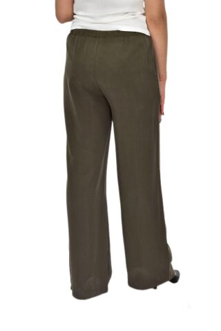 Kadın Lastikli Bol Pantolon BGL-ST04637 HAKİ - M