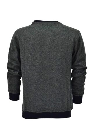 Erkek Sıfır Yaka Sweatshirt  2508 BGL-ST04027 HAKİ - M
