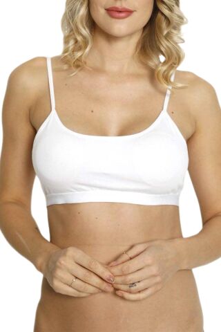 Kadın İp Askılı Pedli Büstiyer BGL-ST03950 BEYAZ - 105