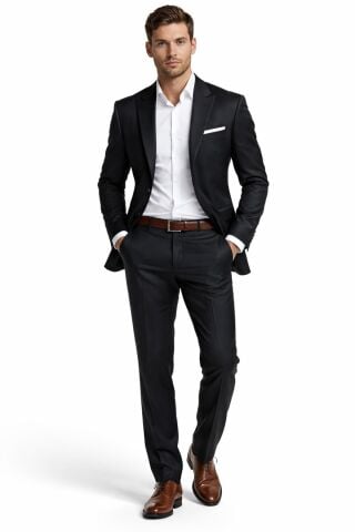 Erkek Silim Fit Yelekli Çift Yırtmaçlı Takım Elbise BGL-ST05327