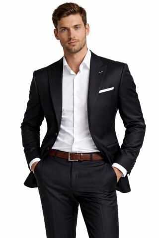 Erkek Silim Fit Yelekli Çift Yırtmaçlı Takım Elbise BGL-ST05327