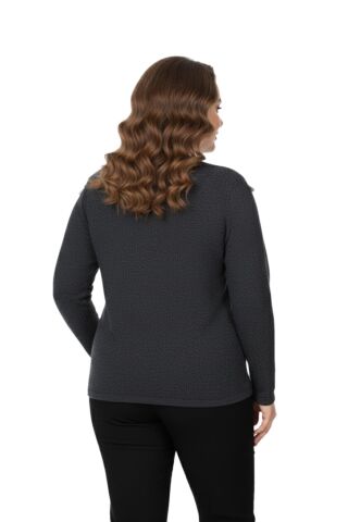 Kadın Yumoş Önü Püsküllü Modelli Bluz BGL-ST05142 ANTRASİT - M