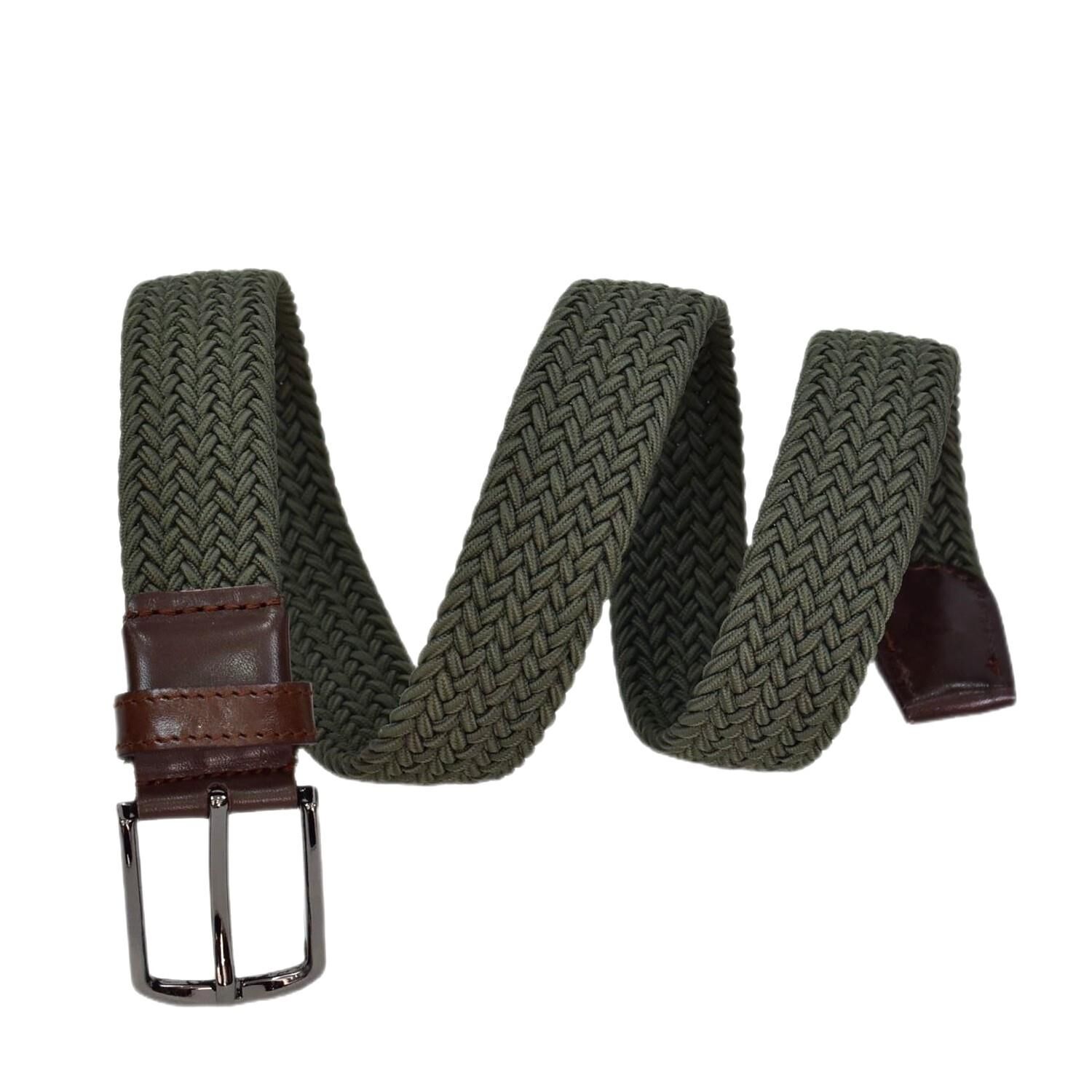 Erkek Dokuma Örgülü Kemer Elastik, Streç Özellikli BGL-ST04588 HAKİ - 110  CM