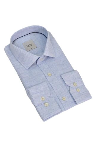 Erkek Klasik Uzun Kol Gömlek 4004 BGL-ST04752 MAVİ - XL