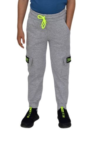 Erkek Çocuk Çift Kargo  Cepli Eşofman Altı  BGL-ST04631 GRİ - 7 YAŞ