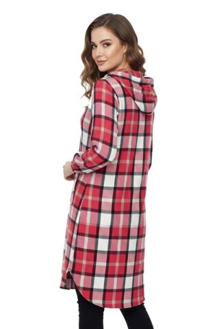 Kadın Oduncu Kapüşonlu Gömlek Tunik BGL-ST02455 NAR - 46