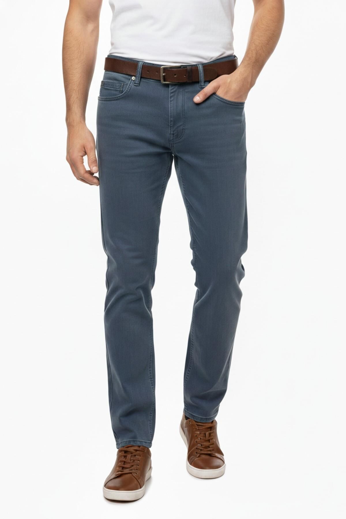 Erkek Regular Fit Jeans Pantolon 320 BGL-ST04977 K.MAVİ - 35