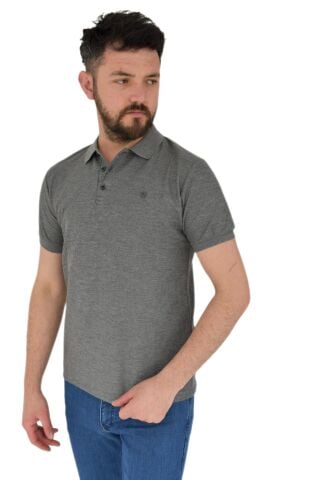 Erkek Polo Yaka Tişört Waffle BGL-ST01941 ANTRASİT - M