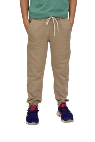 Bej Rengi Bel Paça Lastikli Kız Erkek Çocuk Eşofman Altı BGL-ST04723 BEJ - 7 YAŞ