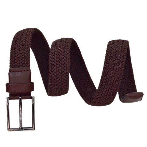 Erkek Dokuma Örgülü Kemer Elastik, Streç Özellikli BGL-ST04588 KAHVE - 115 CM