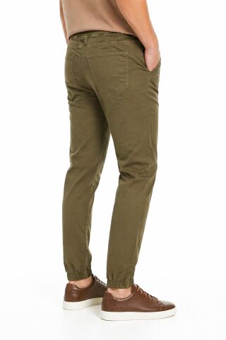 Erkek Kanvas Bel Ve Paça Lastikli Pantolon BGL-ST05345 HAKİ - 2XL