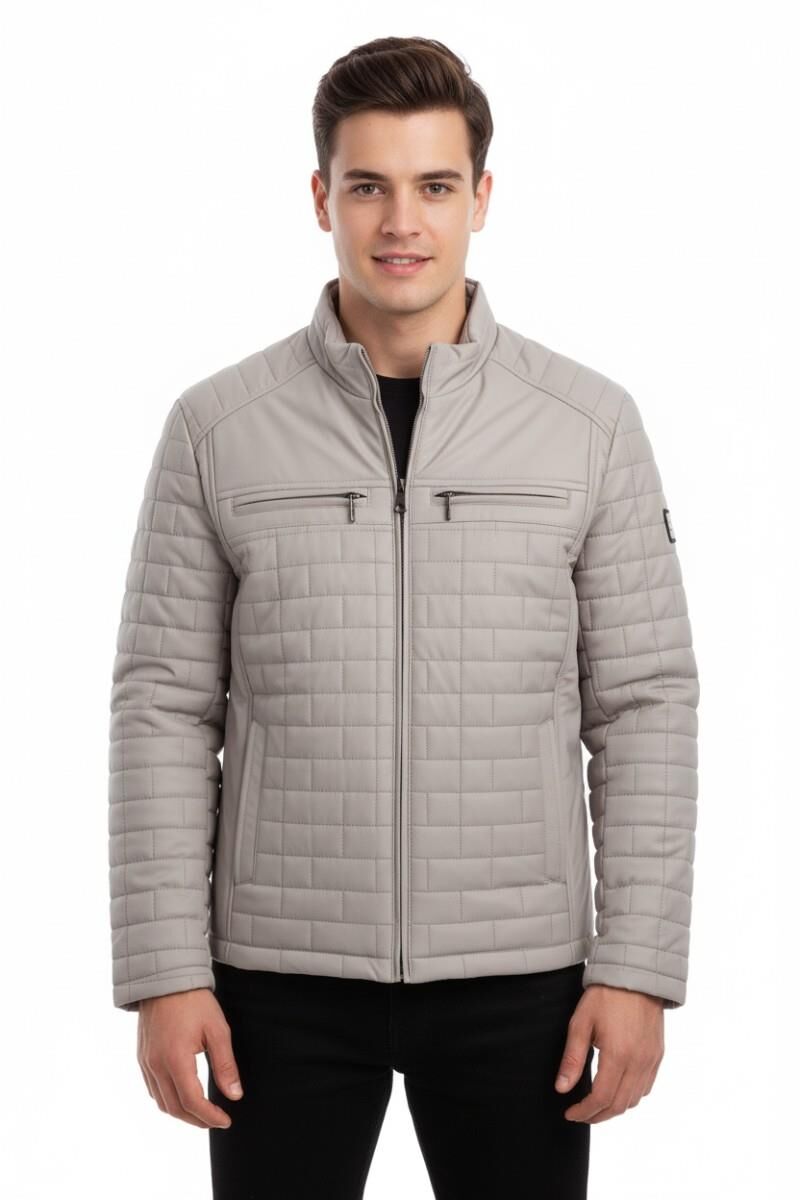 Erkek Kapitone Hakim Yaka Spor Mont 99500 BGL-ST04169 TAŞ - 3XL