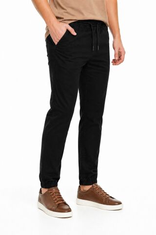 Erkek Kanvas Bel Ve Paça Lastikli Pantolon BGL-ST05345 SİYAH - 2XL