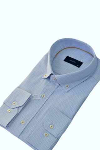 Erkek Klasik Uzun Kol Çizğili Gömlek BGL-ST03511