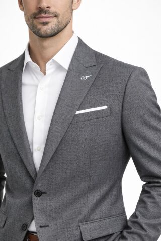 Erkek Silim Fit Yelekli Çift Yırtmaçlı Takım Elbise BGL-ST05328