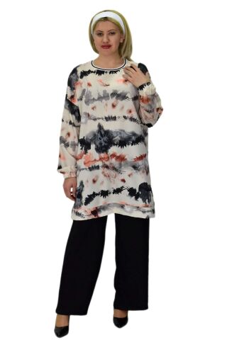 Kadın Ayrobin İkili Bluz Pantolon Takım BGL-ST03711 SİYAH - S/M