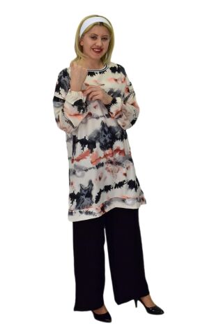 Kadın Ayrobin İkili Bluz Pantolon Takım BGL-ST03711 SİYAH - S/M