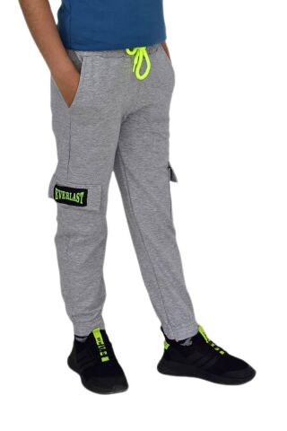 Erkek Çocuk Çift Kargo  Cepli Eşofman Altı  BGL-ST04631 GRİ - 15 YAŞ