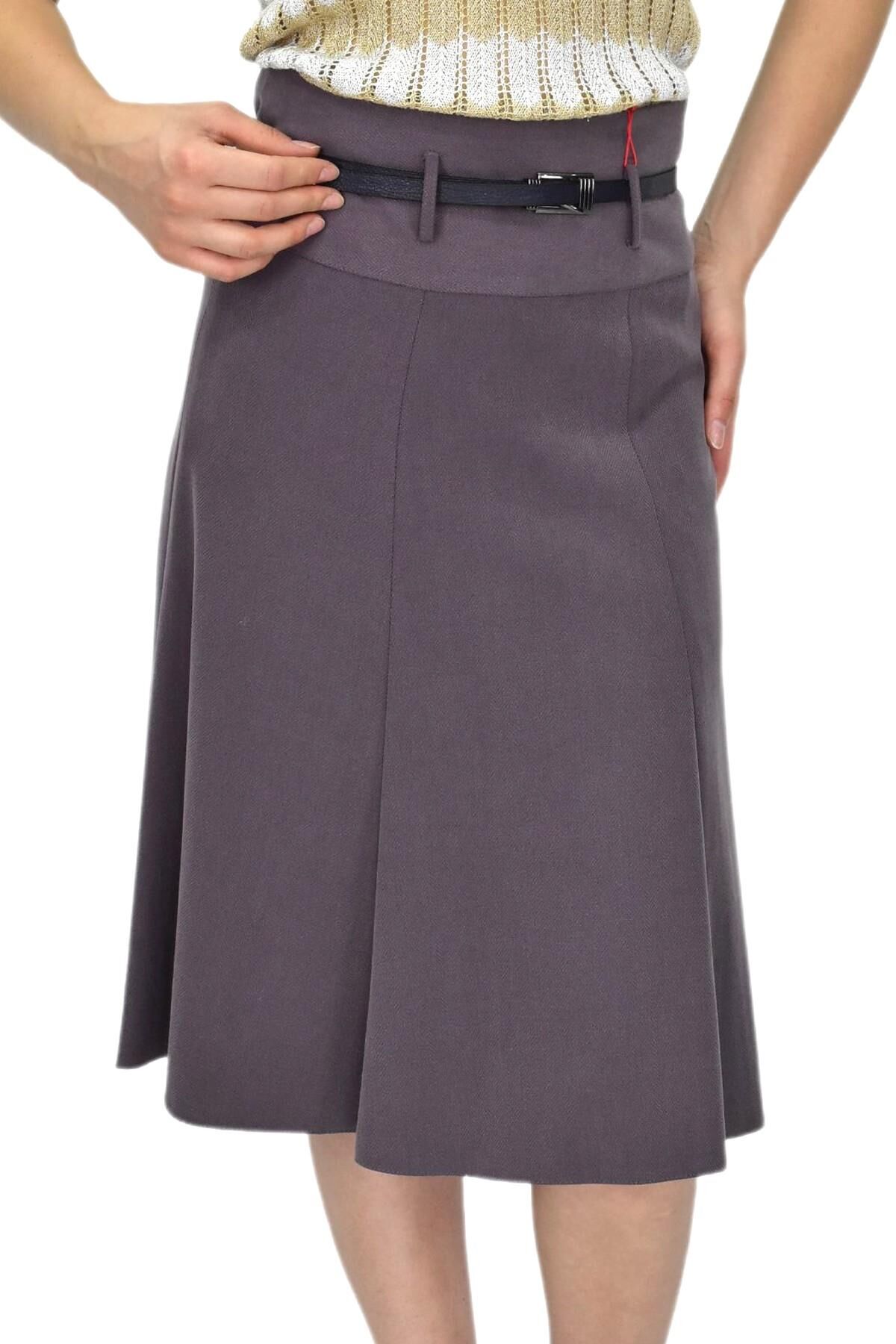 Kadın Kısa Etek Balık Sırtı Bemeza COLL0023 TARÇIN - 36