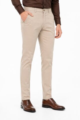 Erkek Silim Fit Kanvas Pantolon Kalıp Yazlık BGL-ST05394 BEJ - 30