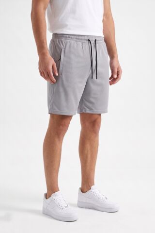 Erkek Büyük Beden Cepli Micro Polyester Şort BGL-ST05578 GRİ - 2XL