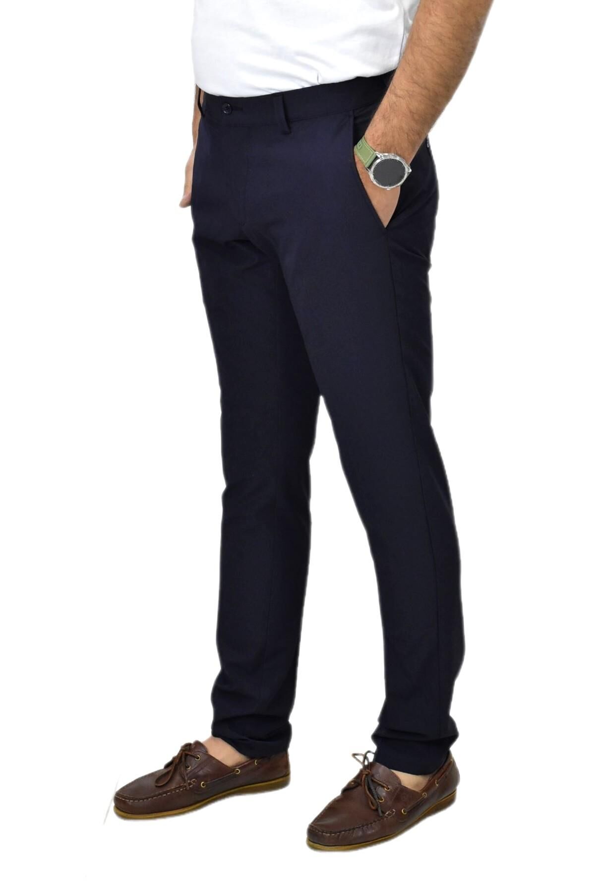 Erkek Silim Fit Kumaş Pantolon Lincoln 198 BGL-ST04487 LACİVERT - 52