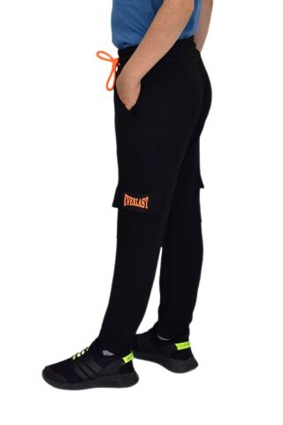 Erkek Çocuk Çift Kargo  Cepli Eşofman Altı  BGL-ST04631 SİYAH - 10 YAŞ