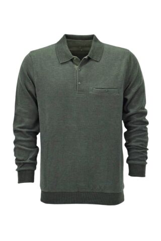 Erkek Polo Yaka Cepli Sweatshirt  6857 BGL-ST04024 SİYAH - XL